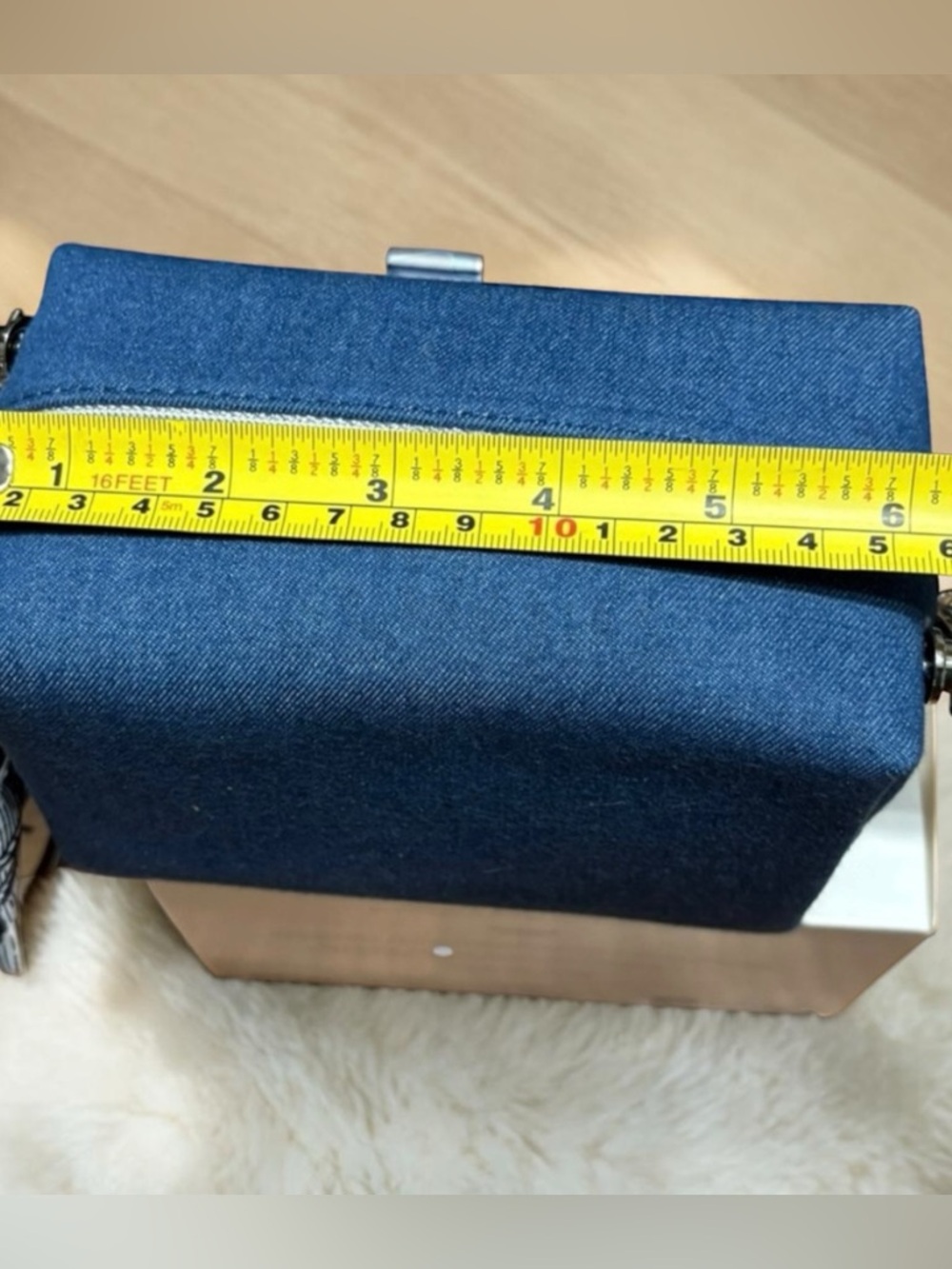 DIOR Beauty Denim Blue Makeup Cosmetic Pouch Crossbody Bag NEW IN BOX - Picture 8 of 9